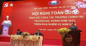 Trường Chính trị tỉnh Bình Phước được Giám đốc học viện Chính trị quốc gia Hồ Chí Minh tặng Bằng khen tại Hội nghị toàn quốc tổng kết công tác trường chính trị năm 2023