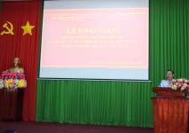 Đồng chí: Nguyễn Văn Dũng - UVBTV, Trưởng Ban Tổ chức Tỉnh ủy phát biểu tại buổi Lễ