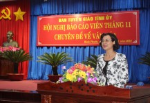 Đồng chí Trần Tuyết Minh phát biểu khai mạc hội nghị