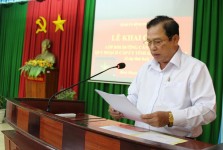 Đồng chí Nguyễn Văn Trăm, Phó Bí thư Tỉnh ủy, Chủ tịch UBND tỉnh Bình Phước phát biểu chỉ đạo tại Lễ Khai giảng