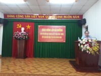 Đ/c Nguyễn Minh Hợi - TUV, Bí thư thị ủy Bình long phát biểu tại buổi làm việc