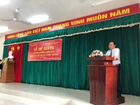 TS. Hà Quang Thanh, PGĐ TT Phân viện Học viện Hành chính Quốc gia tại TP. Hồ Chí Minh phát biểu bế giảng