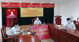 Thừa ủy quyền của Thường trực Tỉnh ủy đồng chí Hà Anh Dũng - UVBTV, Trưởng Ban Tuyên giáo Tỉnh ủy chủ trì tại điểm cầu tỉnh Bình Phước