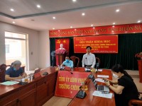 ThS. Nguyễn Thanh Thuyên - Hiệu trưởng  - Trưởng ban Biên soạn phát biểu khai mạc Hội thảo