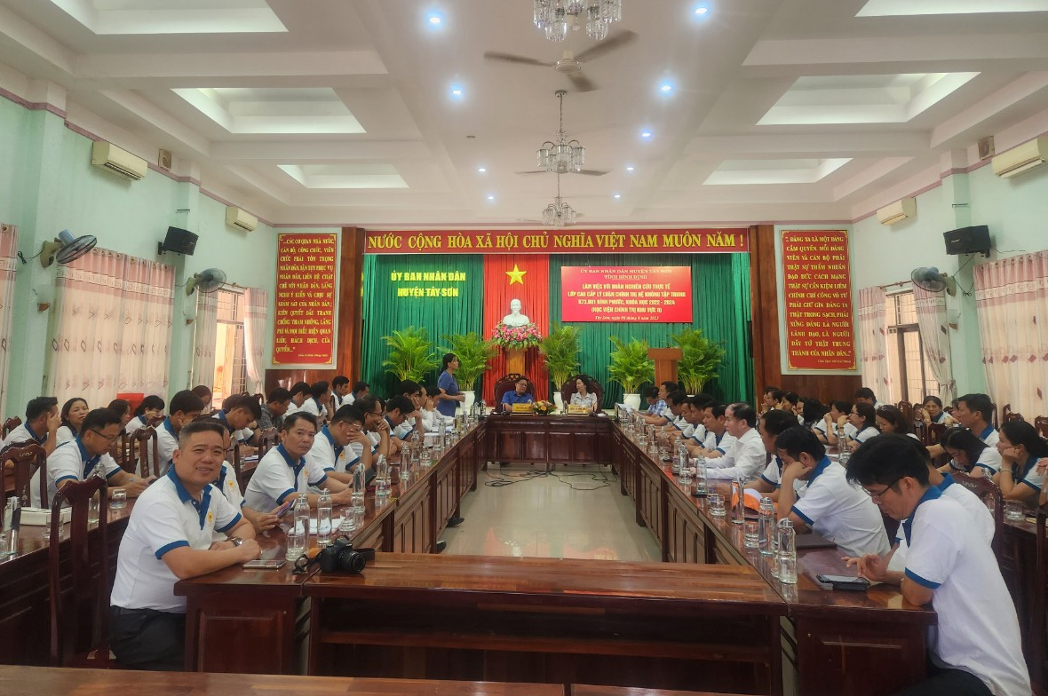 Toàn cảnh buổi làm việc với UBND huyện Tây Sơn – Bình Định